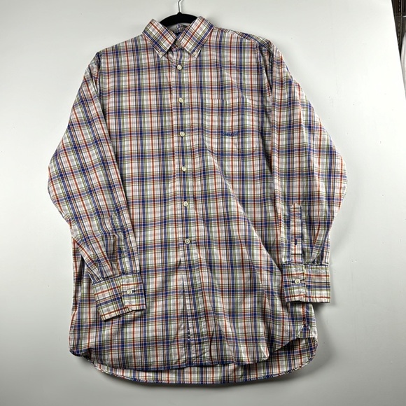 Daniel Cremieux SZ S Men's Multicolor Plaid Shirt LS 100% Italian cotton EUC - Picture 1 of 6